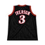 Allen Iverson gesigneerd zwart basketbalshirt met rugnummer 3, achterkant met handtekening
