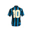 Back view of the official Inter Milan 1993-94 home football shirt signed by Dennis Bergkamp.