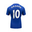Back view of the official Chelsea 2022-23 home football shirt signed by Eden Hazard.