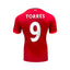 Back view of the official Liverpool 2021-22 home football shirt signed by Fernando Torres.