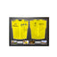 Framed Tour de France yellow cycling jerseys signed by Geraint Thomas and Chris Froome with four action photos.