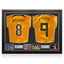 Dennis Bergkamp & Robin van Persie Gesigneerde Holland 2022-23 Voetbalshirts - Dual Frame - Sport Memorabilia Netherlands