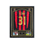 Framed Jaap Stam signed AC Milan 1988 replica number 31 football shirt with two photos and a central plaque.