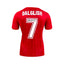 Back view of the Liverpool 1985-86 football shirt signed by Kenny Dalglish.