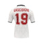 Back view of the official England 1990 football shirt signed by Paul Gascoigne.