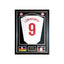 Deluxe ingelijst Polen nummer 9 voetbalshirt gesigneerd door Robert Lewandowski met handtekening op het rugnummer.