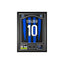 Wesley Sneijder signed Inter Milan football shirt number 10 displayed in a black and silver presentation frame.