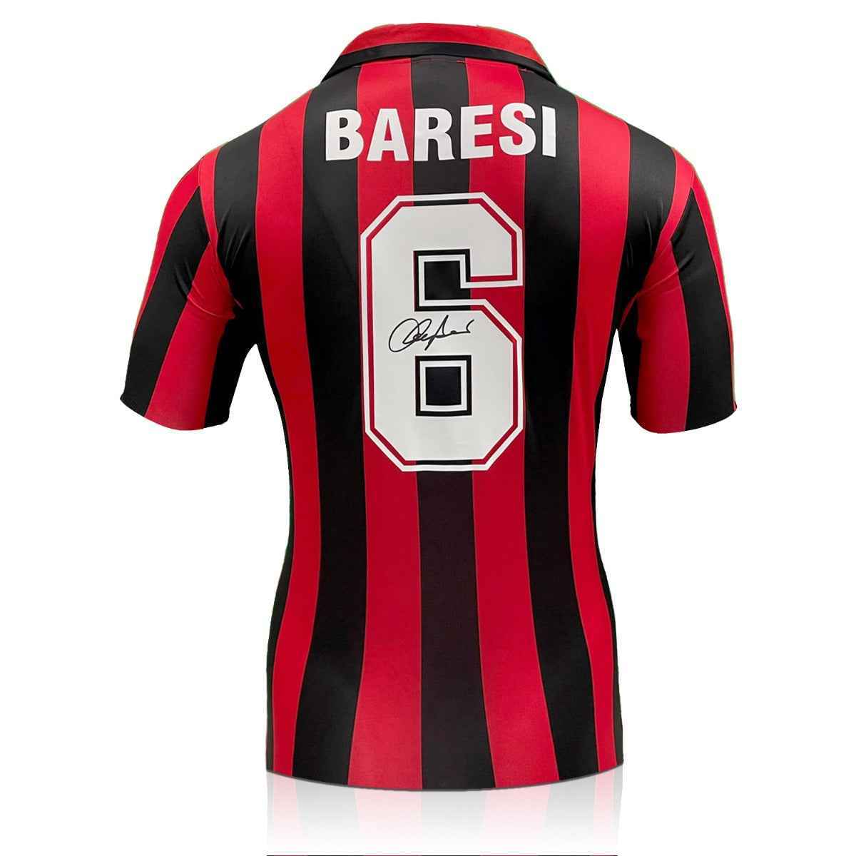 Franco Baresi Gesigneerd AC Milan 1988 Shirt - Icon Frame - Sport Memorabilia Netherlands
