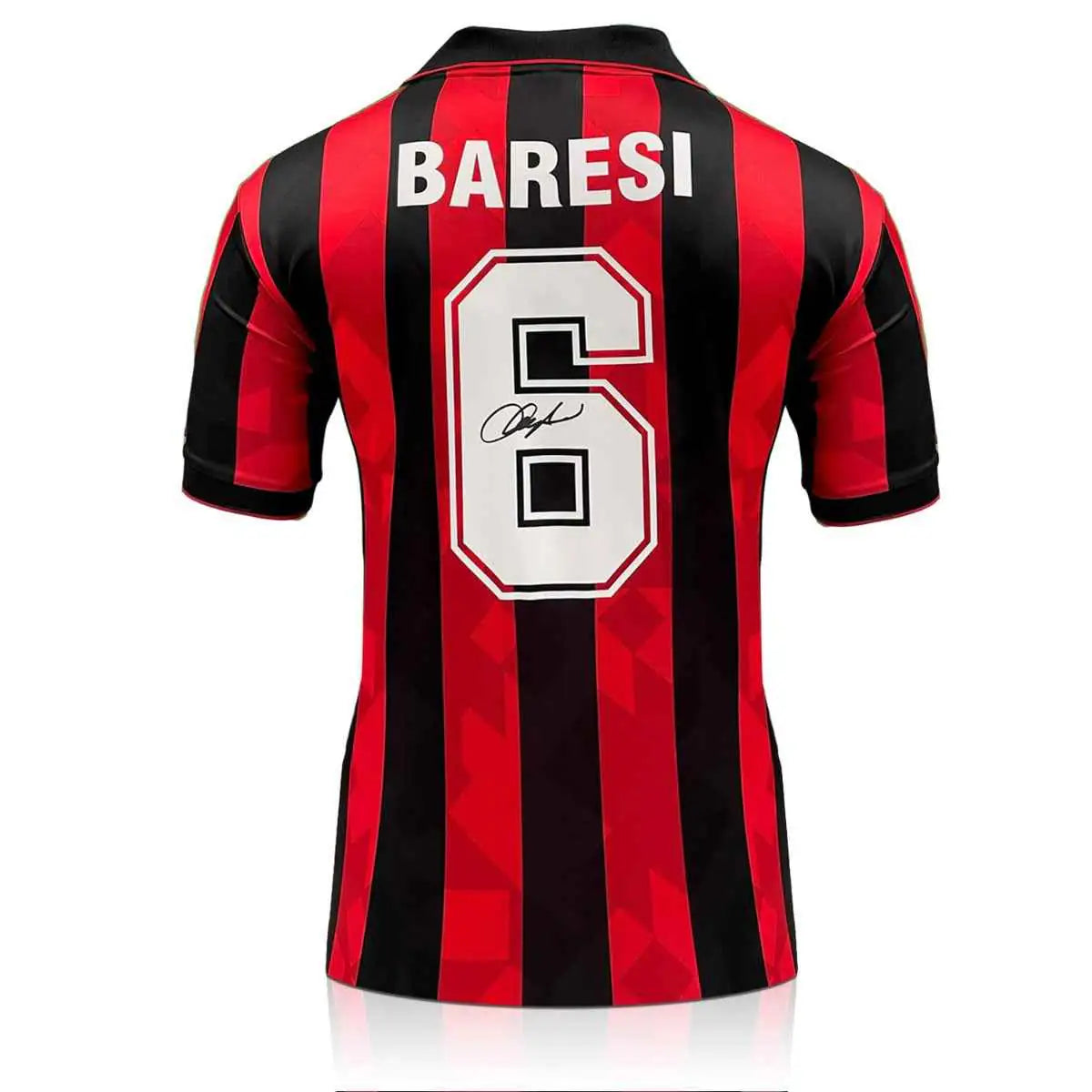Franco Baresi Gesigneerd AC Milan 1994 Voetbalshirt - Sport Memorabilia Netherlands Hoofdafbeelding