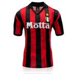 Franco Baresi Gesigneerd AC Milan 1994 Shirt - Icon Frame - Sport Memorabilia Netherlands