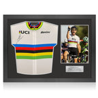 Mark Cavendish Gesigneerd UCI Wereldkampioen Regenboogtrui Icon Frame - Sport Memorabilia Netherlands