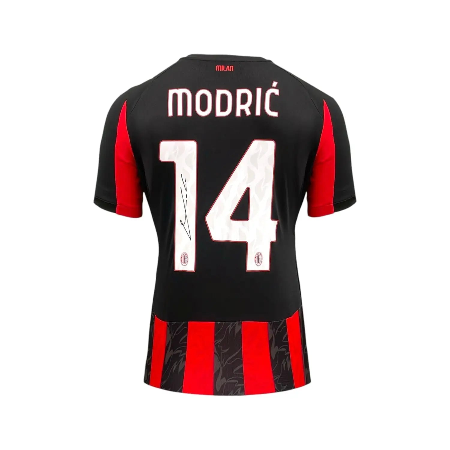 Luka Modrić Gesigneerd AC Milan 2025-26 Thuisshirt - Sport Memorabilia Netherlands Hoofdafbeelding