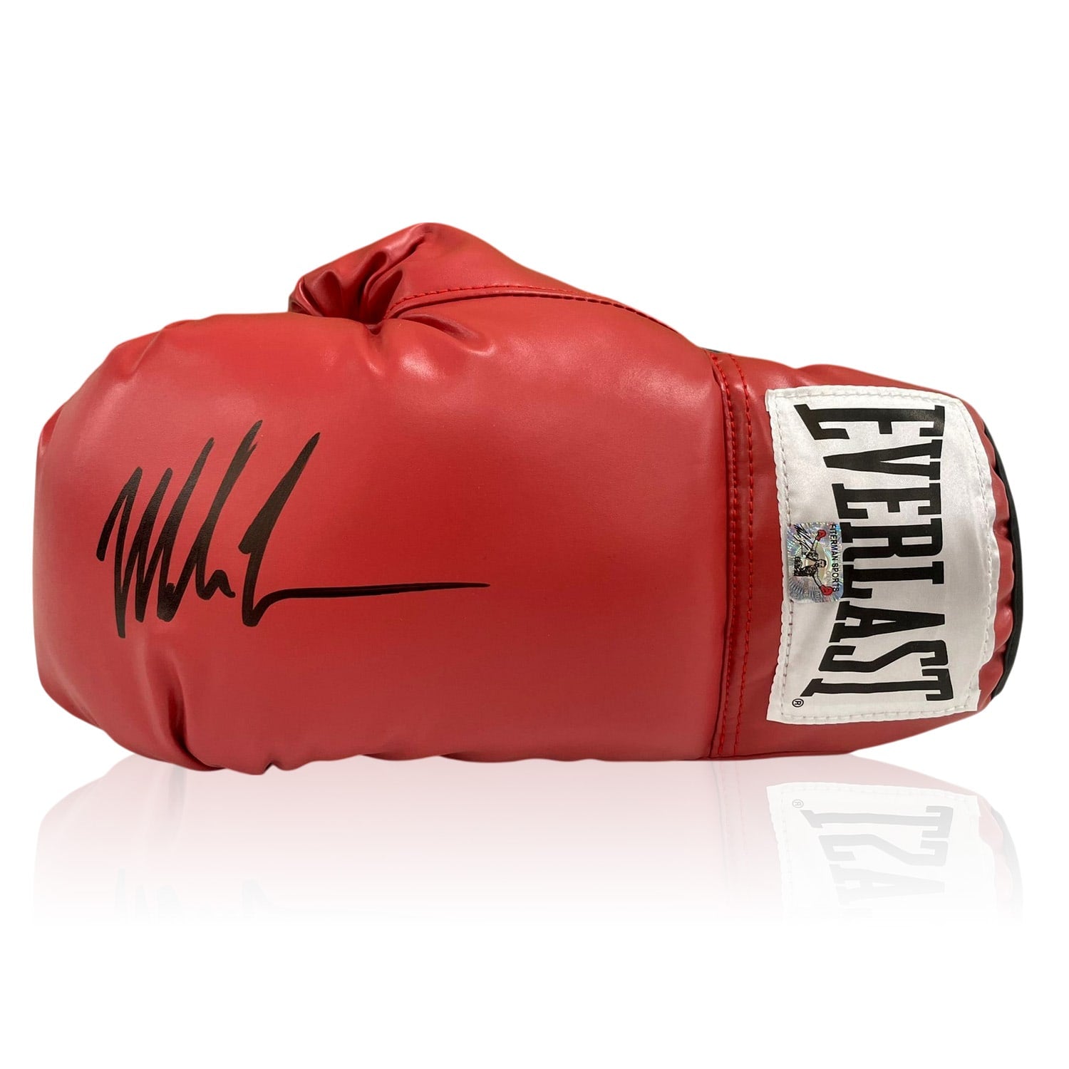 Mike Tyson Gesigneerde Rode Everlast Bokshandschoen - Sport Memorabilia Netherlands