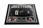 Mike Tyson Zwarte Gesigneerde Everlast Bokshandschoen Ingelijst - Deluxe Dome Display - Sport Memorabilia Netherlands
