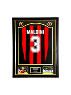 Paolo Maldini Gesigneerd AC Milan 1994 Thuisshirt - Deluxe Frame - Sport Memorabilia Netherlands