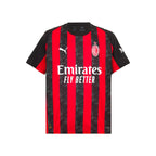 AC Milan 2025-26 home football shirt shown from the front