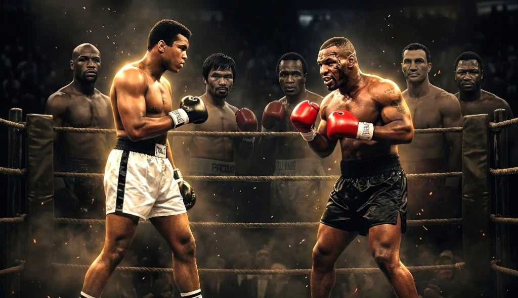 Boksen memorabilia collectie met legendarische boksers