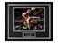Deluxe ingelijste Arsenal-actiefoto gesigneerd door Dennis Bergkamp met handtekening en naamplaatje.