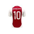Dennis Bergkamp signed Ajax home football shirt back with name Bergkamp and number 10