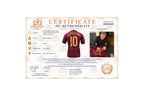 Certificate for Dennis Bergkamp signed official Arsenal 2005-06 Highbury shirt with private signing session photo.