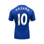 Back view of the official Chelsea 2022-23 home football shirt signed by Eden Hazard.
