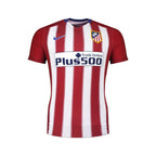 Front view of the official Atlético Madrid 2015-16 home football shirt.