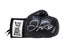 Floyd Mayweather Jr. gesigneerde zwarte Everlast bokshandschoen met zilverkleurige handtekening.