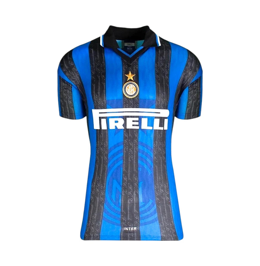 Inter Milan home football shirt shown from the front on a white background