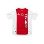 Ajax voetbalshirt van Jaap Stam, voorkant met Ajax-logo, Adidas-logo en ABN AMRO sponsor