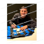Signing proof of Javier Zanetti signing an official Inter Milan 1998 football shirt during a private signing session.