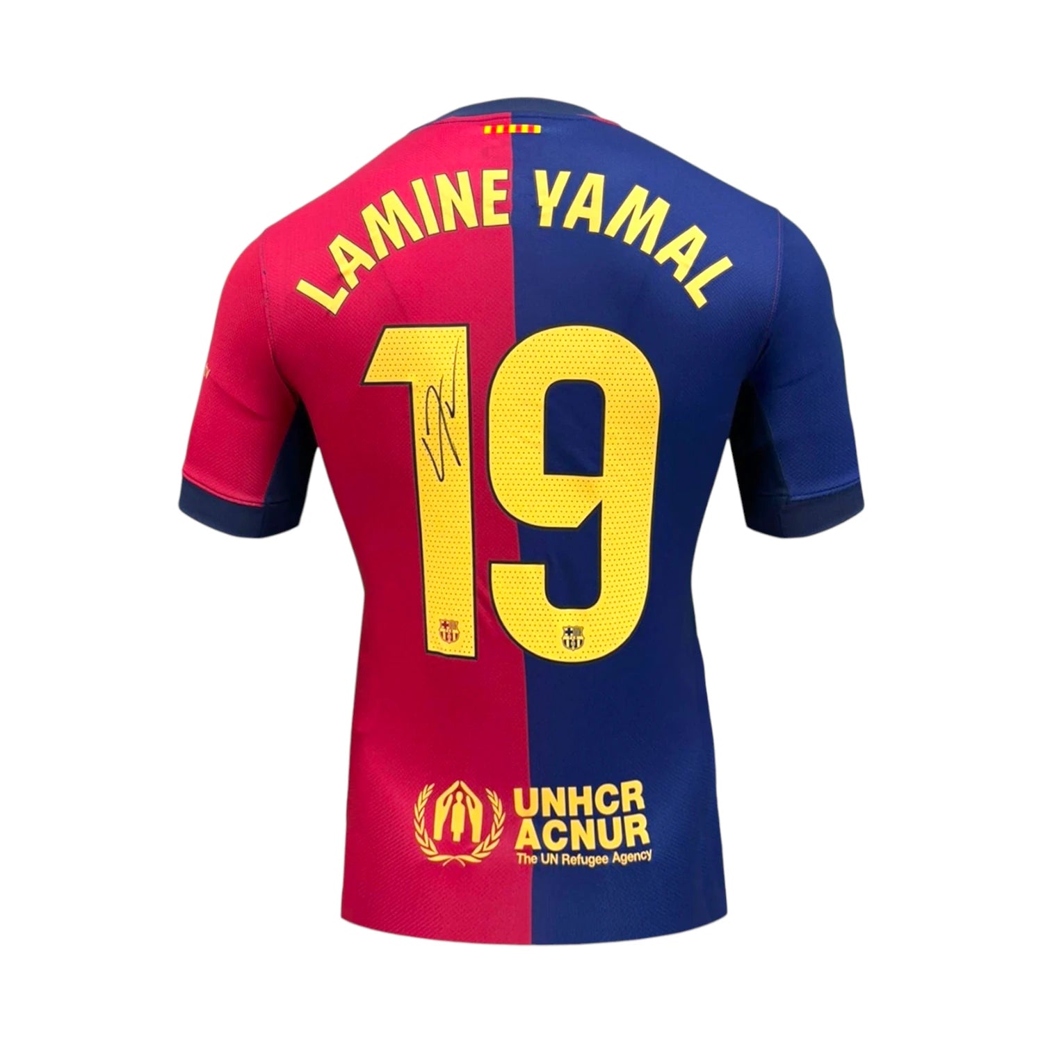 Gesigneerd FC Barcelona shirt van Lamine Yamal met rugnummer 19 Hoofdafbeelding