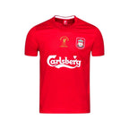 Liverpool Istanbul 2005 home football shirt shown from the front