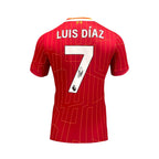 Luis Díaz Gesigneerd Liverpool FC 2024-25 Voetbalshirt