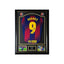 Deluxe ingelijst FC Barcelona nummer 9 voetbalshirt gesigneerd door Luis Suárez met actiefoto’s en naamplaatje.