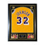 Magic Johnson gesigneerd Los Angeles Lakers basketbalshirt met rugnummer 32, professioneel ingelijst in Deluxe Frame