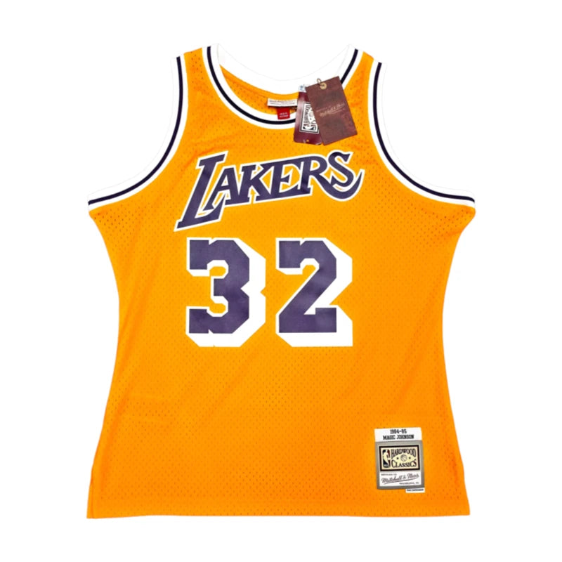 Magic Johnson Los Angeles Lakers basketbalshirt met rugnummer 32, voorkant