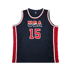 Magic Johnson USA Dream Team basketbalshirt met rugnummer 15, voorkant