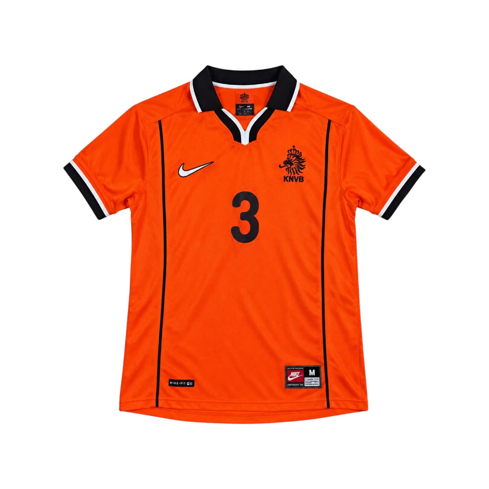 Oranje Nederlands voetbalshirt van Nike met zwart rugnummer 3, voorkant