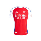 Front view of the official Arsenal 2024-25 home football shirt.