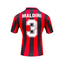 Back view of the AC Milan 1988 home football shirt signed by Paolo Maldini.