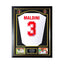 Wit AC Milan 1994 voetbalshirt gesigneerd door Paolo Maldini, met rugnummer 3 en handtekening, professioneel ingelijst in een zwart-gouden Deluxe Frame met foto's.