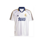 Voorkant van het witte Real Madrid 1999-2000 thuisshirt van Adidas met Teka-sponsor en clublogo.