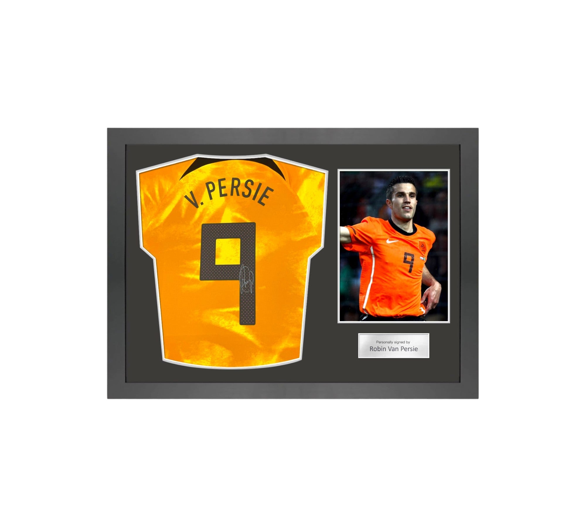 Robin van Persie Gesigneerd Nederland Shirt 2022-23 - Icon Frame - Sport Memorabilia Netherlands