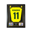 Romário de Souza Faria gesigneerd Brazilië voetbalshirt met rugnummer 11, professioneel ingelijst in Deluxe Frame
