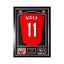 Ryan Giggs gesigneerd rood Manchester United voetbalshirt met rugnummer 11, professioneel ingelijst in zwart Deluxe Frame met handtekening, clublogo's, actiefoto's en naamplaatje.
