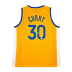 Stephen Curry gesigneerd Golden State Warriors basketbalshirt met rugnummer 30, achterkant met handtekening