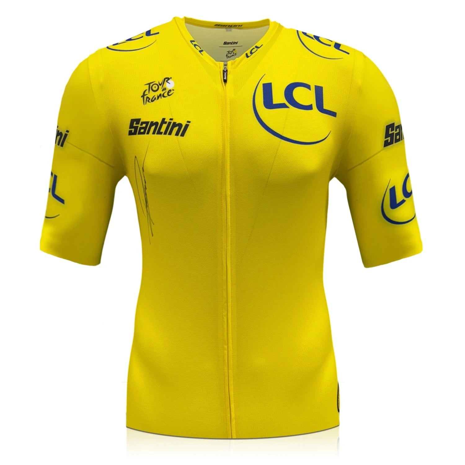 Tadej Pogačar gesigneerde Tour de France gele leiderstrui met handtekening Main image