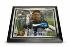 Ingelijste gesigneerde voetbalschoen display voor sportmemorabilia mancave