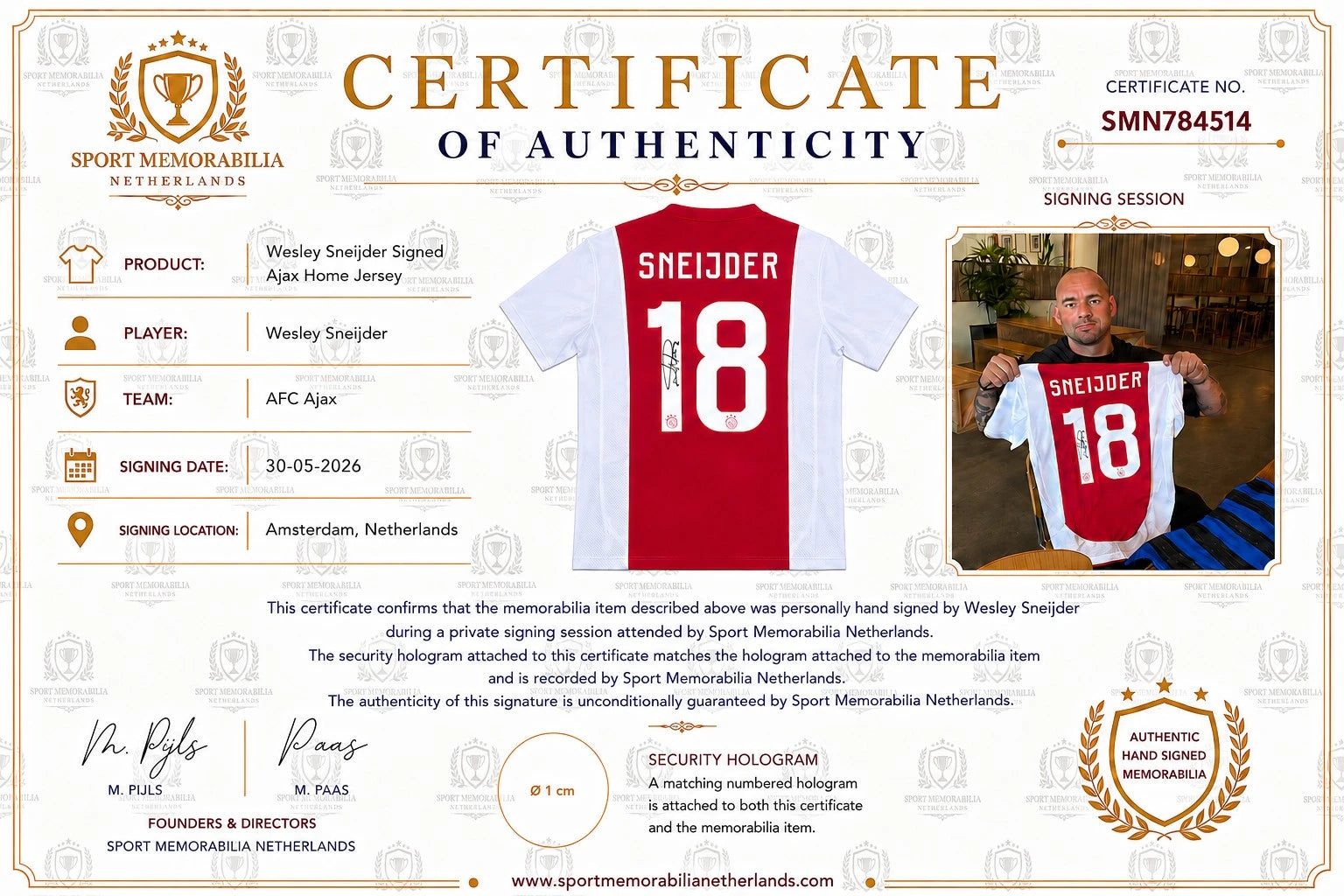 wesley-sneijder-signed-ajax-football-shirt-certificate-of-authenticity