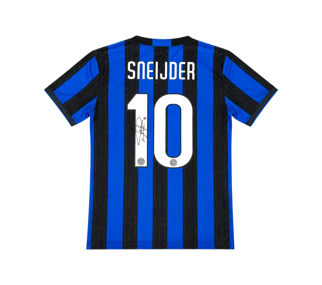 Wesley Sneijder signed Inter Milan football shirt number 10, shown from the back on a white background. Hoofdafbeelding